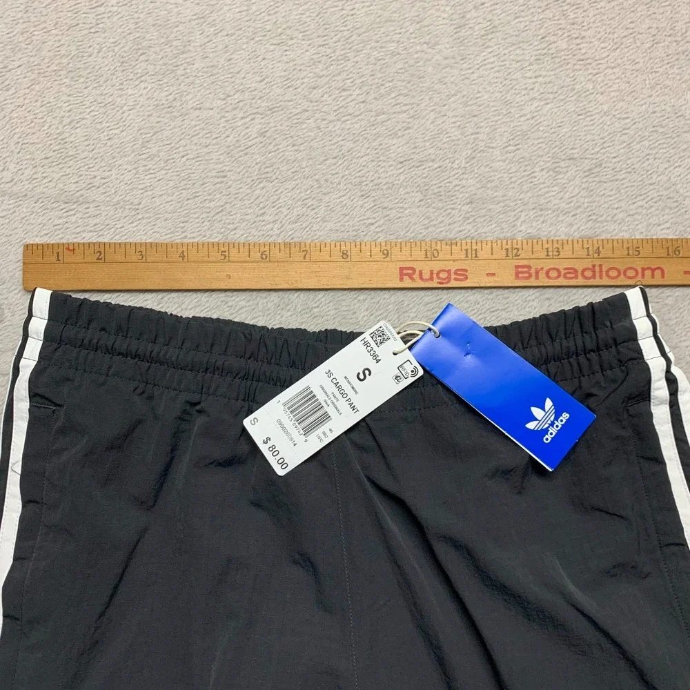 NWT Adidas Adicolor Men's S Originals 3 Stripe Cargo Pants Black HR3364 MSRP $80